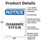 Signmission Clearance 9 Ft 6 In, 10 in W x Rectangle, Aluminum OS-2PACK-NS-A-1014-V-10665 - alternate 5